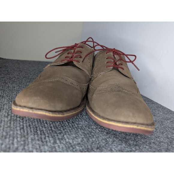 Clarks‎ Men\'s Tan Suede Dress Shoes Size 10.5 Oxfords Wingtip main image 7
